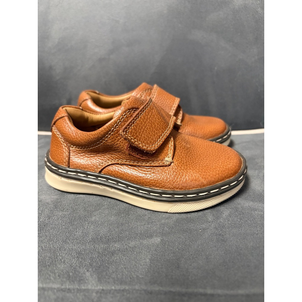 Johnston & Murphy Kids Tan Leather Hook and Loop Dress Shoes Size 5M loafers